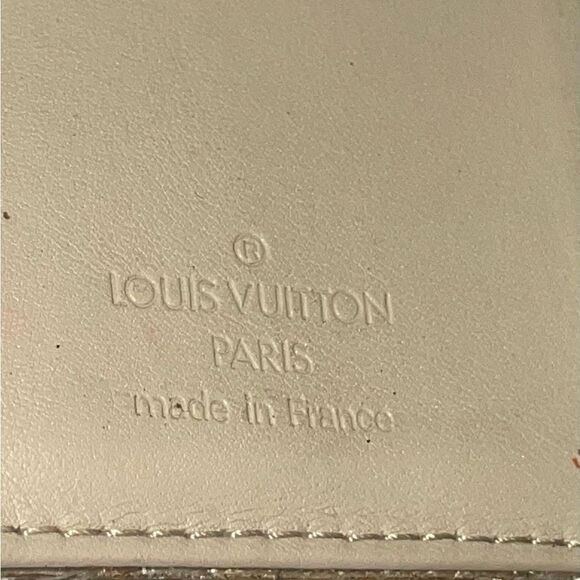 Authentic Louis Vuitton Shimmering Leather Card Wallet Gold - Picture 8 of 9
